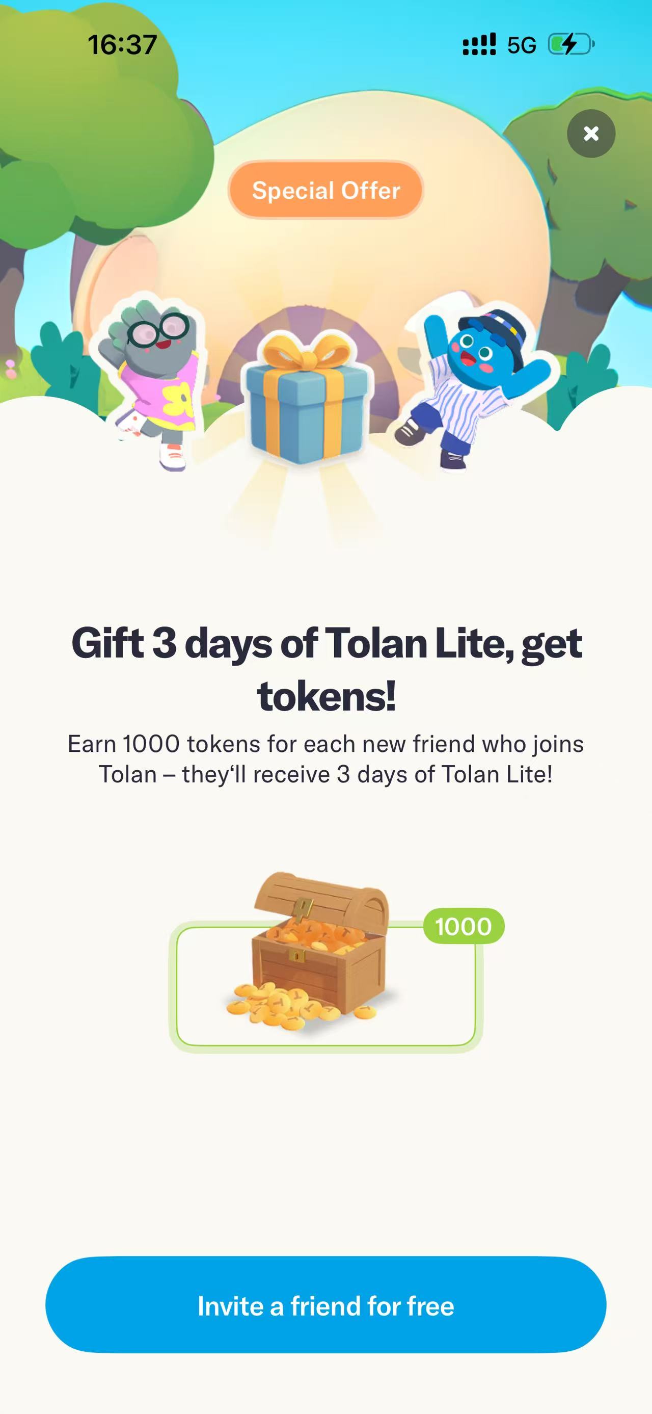 Friends — 邀请赠送 Tolan Lite